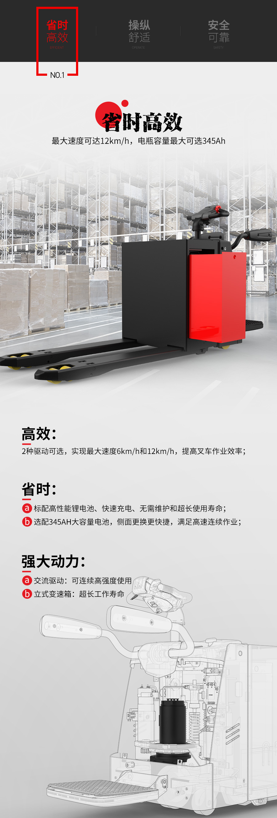 中力2噸鋰電池踏板式全電動(dòng)搬運(yùn)車